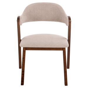 Rider chair Hm9734.02 made of rubber wood with ecru damask 59x59x83hcm