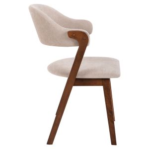 Rider chair Hm9734.02 made of rubber wood with ecru damask 59x59x83hcm