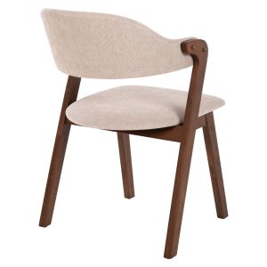 Rider chair Hm9734.02 made of rubber wood with ecru damask 59x59x83hcm