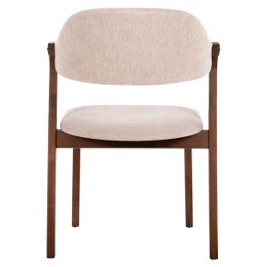 Rider chair Hm9734.02 made of rubber wood with ecru damask 59x59x83hcm