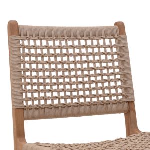 Rover chair, teak in natural shade and beige banana wood, 50x60x86cm