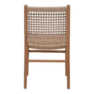 Rover chair, teak in natural shade and beige banana wood, 50x60x86cm