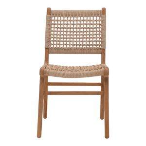 Rover chair, teak in natural shade and beige banana wood, 50x60x86cm