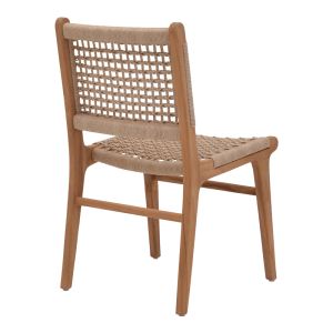 Rover chair, teak in natural shade and beige banana wood, 50x60x86cm