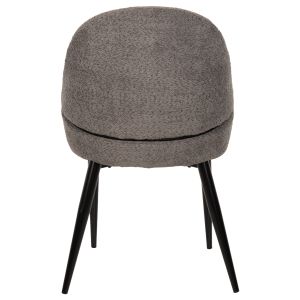 Chair Sarky gray bouclé black metal legs 55x62x89cm Hm8585,01