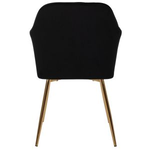 Sawyer chair Hm8523,04 black velvet and gold legs