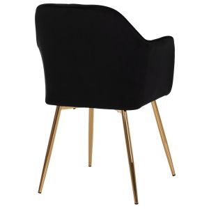Sawyer chair Hm8523,04 black velvet and gold legs