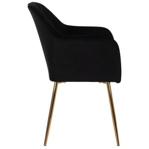 Sawyer chair Hm8523,04 black velvet and gold legs