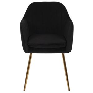 Sawyer chair Hm8523,04 black velvet and gold legs