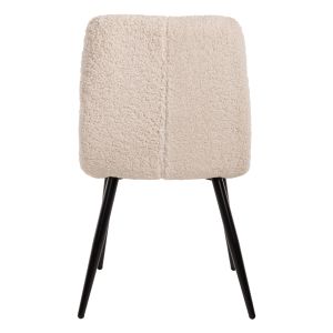 Shelly chair, boucle ecru, black legs, Hm8590,02, 48x64x87cm