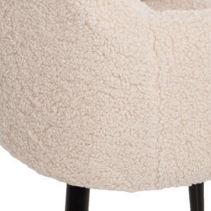 Shelly chair, boucle ecru, black legs Hm8591,02 57x55x87cm