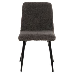 Shelly chair, boucle gray, black legs, Hm8590,01, 48x64x87cm