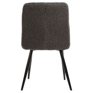 Shelly chair, boucle gray, black legs, Hm8590,01, 48x64x87cm