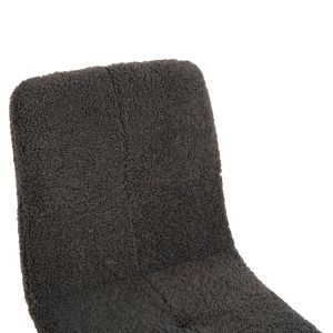 Shelly chair, boucle gray, black legs, Hm8590,01, 48x64x87cm