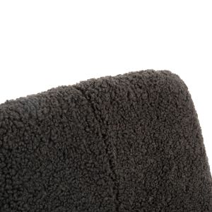 Shelly chair, boucle gray, black legs, Hm8590,01, 48x64x87cm