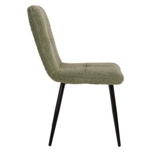 Shelly chair boucle pistachio with black legs Hm8590,03 48x64x87cm