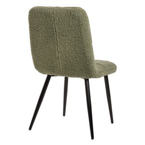 Shelly chair boucle pistachio with black legs Hm8590,03 48x64x87cm