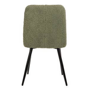 Shelly chair boucle pistachio with black legs Hm8590,03 48x64x87cm
