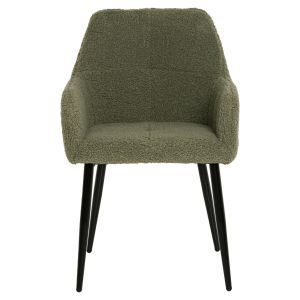 Shelly chair boucle pistachio with black legs Hm8591,03 57x55x87cm