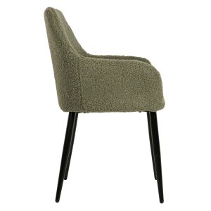 Shelly chair boucle pistachio with black legs Hm8591,03 57x55x87cm