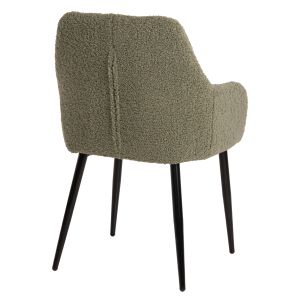 Shelly chair boucle pistachio with black legs Hm8591,03 57x55x87cm