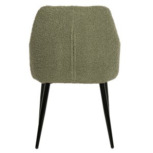 Shelly chair boucle pistachio with black legs Hm8591,03 57x55x87cm