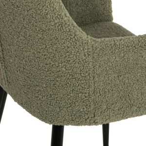 Shelly chair boucle pistachio with black legs Hm8591,03 57x55x87cm