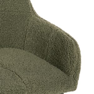Shelly chair boucle pistachio with black legs Hm8591,03 57x55x87cm