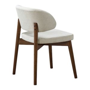 Siena chair made of rubber wood in walnut-ecru color 48x50x81cm