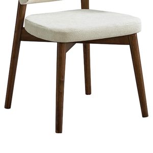 Siena chair made of rubber wood in walnut-ecru color 48x50x81cm