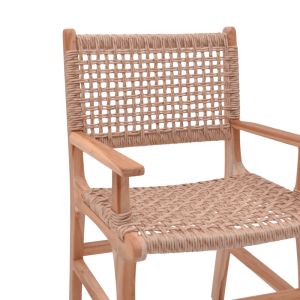 Sponze chair natural color teak wood rope 54x60x86cm