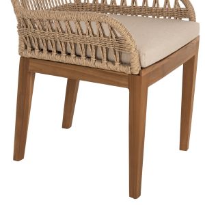 Chair Stardom Hm9760,01 made of solid teak wood in natural color Color 57x65x83hcm