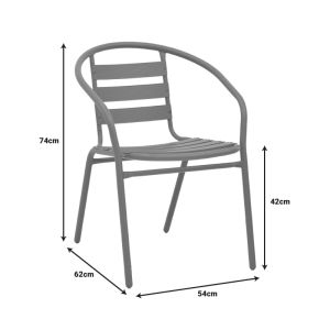 Tade metal chair in champagne color 54x62x74cm