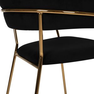 Theodore Belle black plush chair