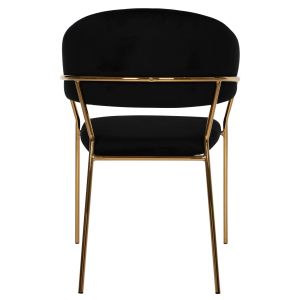 Theodore Belle black plush chair