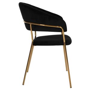 Theodore Belle black plush chair