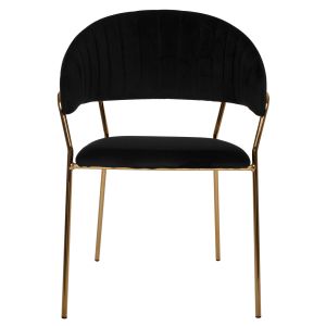 Theodore Belle black plush chair