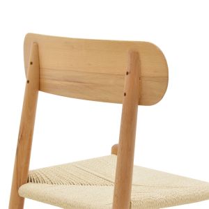 Thomas chair, natural wood, seat, macrame ropes, 44x36x79cm