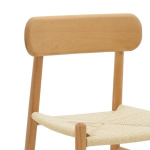 Thomas chair, natural wood, seat, macrame ropes, 44x36x79cm