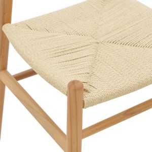 Thomas chair, natural wood, seat, macrame ropes, 44x36x79cm