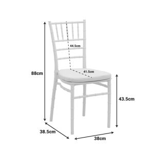 Tiffany chair with cushion, transparent 40x40x88 cm