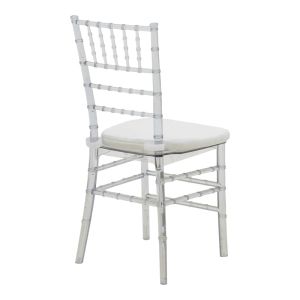 Tiffany chair with cushion, transparent, 38x38.5x88cm