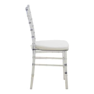 Tiffany chair with cushion, transparent, 38x38.5x88cm