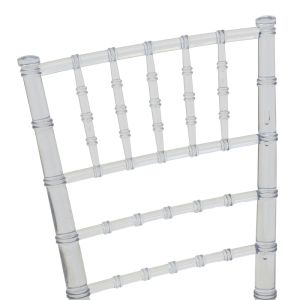 Tiffany chair with cushion, transparent, 38x38.5x88cm