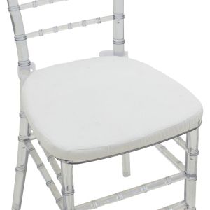 Tiffany chair with cushion, transparent, 38x38.5x88cm