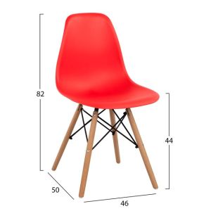 Twist Art Wood chair red Hm8460,04