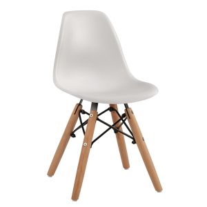 Стол Twist Kid Hm8453,01 с дървени крака и седалка Pp бял 30,5x33x59cm