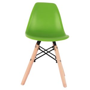Стол Twist Kid Hm8453,03 с дървени крака и зелена седалка 30,5x33x59cm