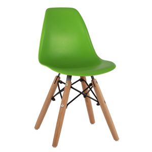 Стол Twist Kid Hm8453,03 с дървени крака и зелена седалка 30,5x33x59cm