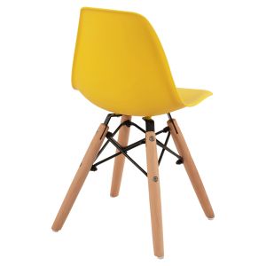 Стол Twist Kid Hm8453,04 с дървени крака и седалка Yellow Pp 30,5x33x59cm